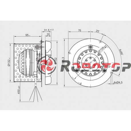 Дымосос котельный Robotop 35